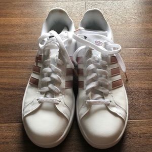 Adidas rose gold shell toe classics
